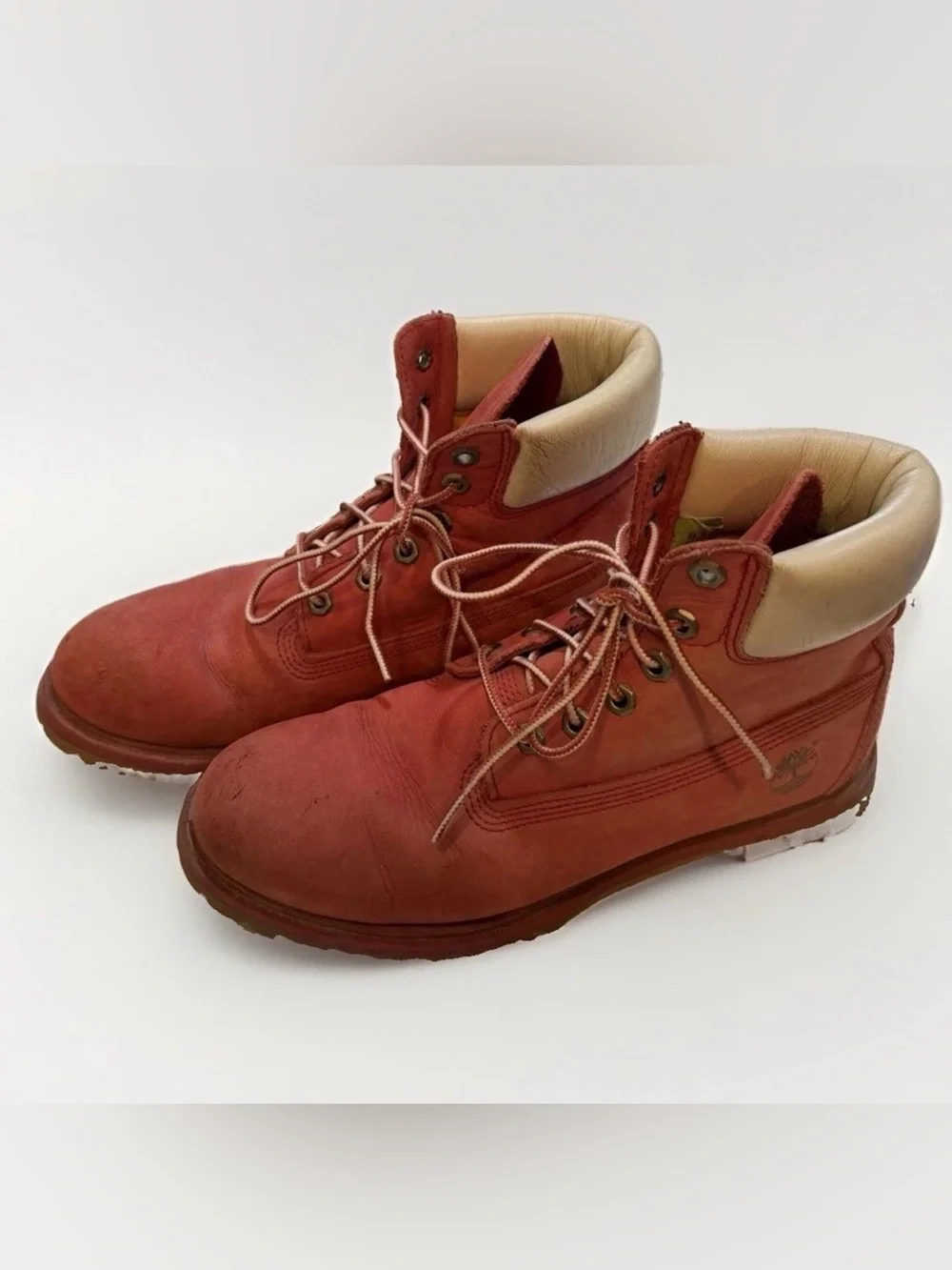 Timberland Earthkeepers 6” Boots Mens 9M Red Nubuck Waterproof 8128A Leather Men